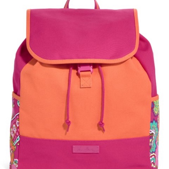 Vera Bradley Retired 2014 Pink Swirls Backpack - Picture 1 of 10